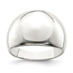 Sterling Silver Polished Cigar-band Ring