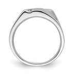 Sterling Silver Rhodium Plated Diamond Men's Ring