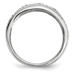 Sterling Silver Black/White Diamond Ring