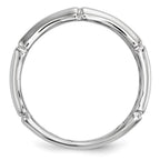 White Night Sterling Silver Rhodium-plated Black Diamond Men's Ring