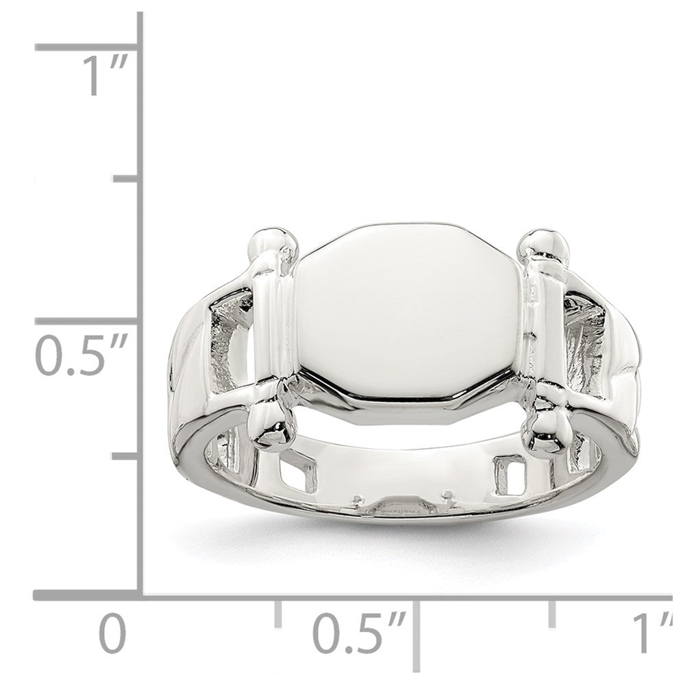 Sterling Silver Fancy Signet Ring