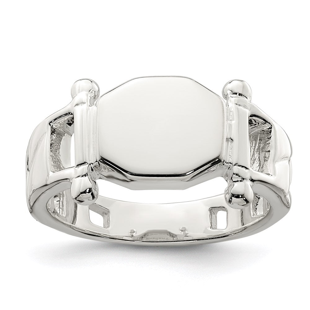 Sterling Silver Fancy Signet Ring