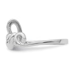 Sterling Silver Rhodium Plated Diamond LOVE Ring