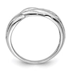 Sterling Silver Rhodium Plated Diamond Ring
