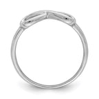 Sterling Silver Rhodium-plated Infinity Heart Ring