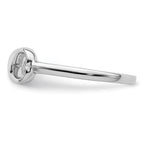 Sterling Silver Rhodium-plated Infinity Heart Ring