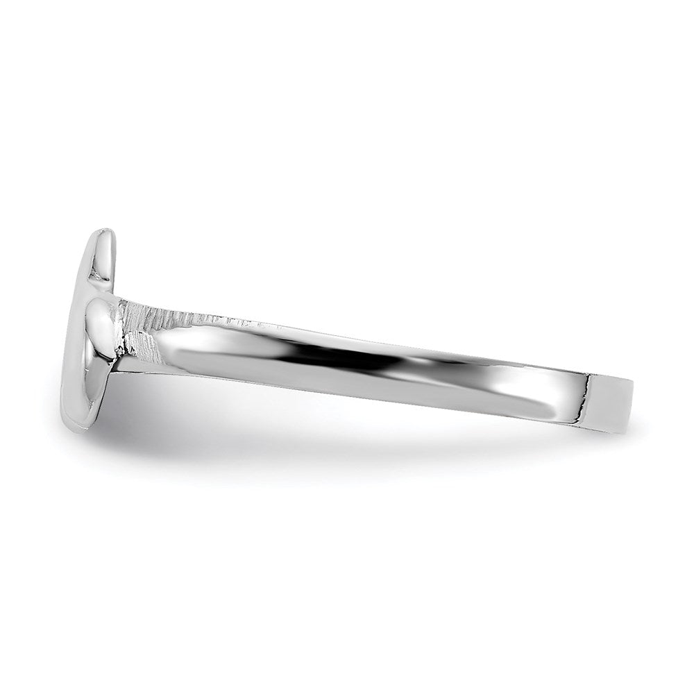 Sterling Silver RH Plated Child's Polished Kitty Cat Ring