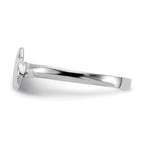 Sterling Silver RH Plated Child's Polished Kitty Cat Ring