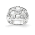 Sterling Silver Patterned Ring