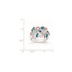 Sterling Silver Pink & Blue CZ Ring