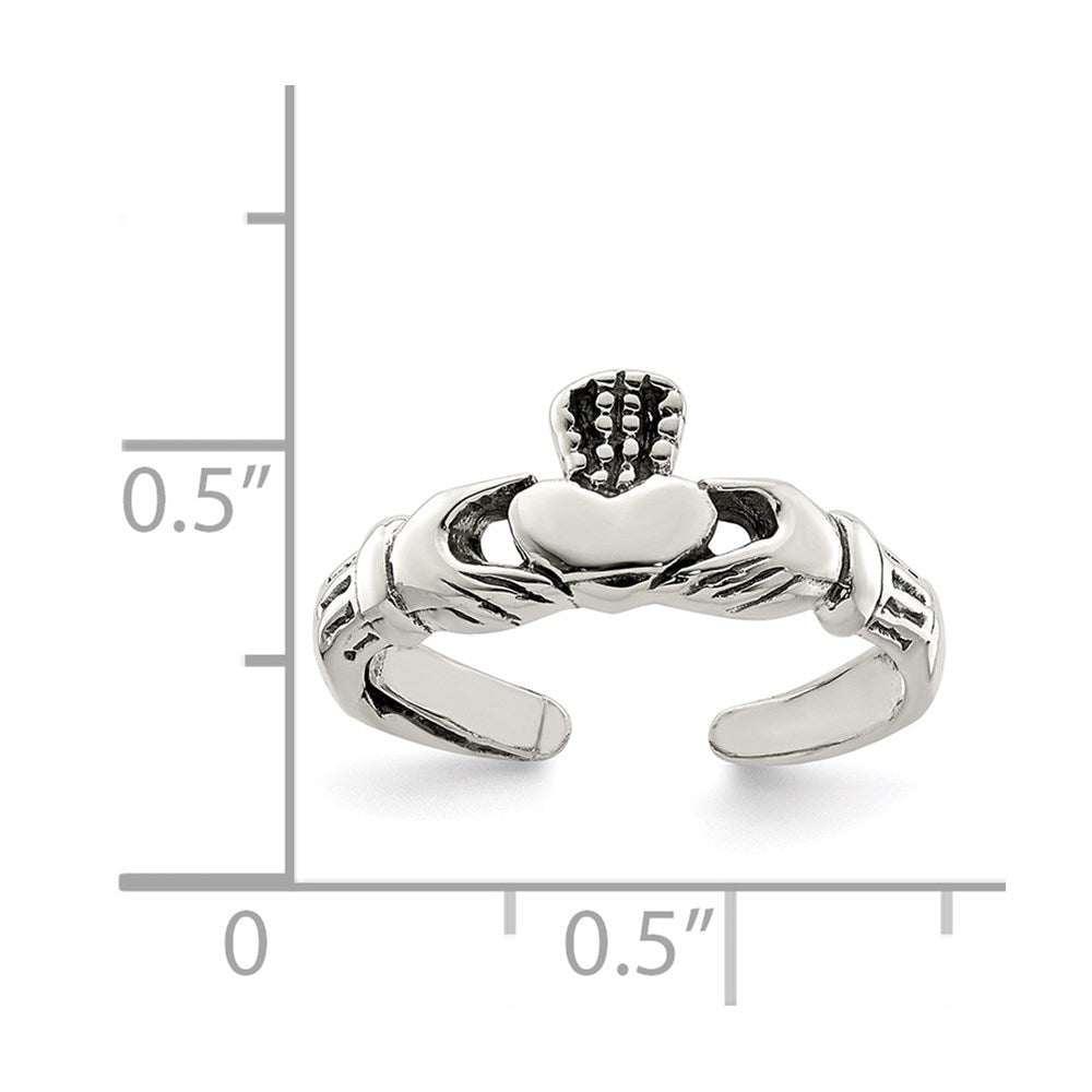 Sterling Silver Claddagh Toe Ring