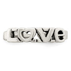 Sterling Silver Antiqued LOVE Toe Ring