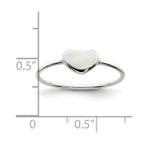 Sterling Silver Polished Heart Ring