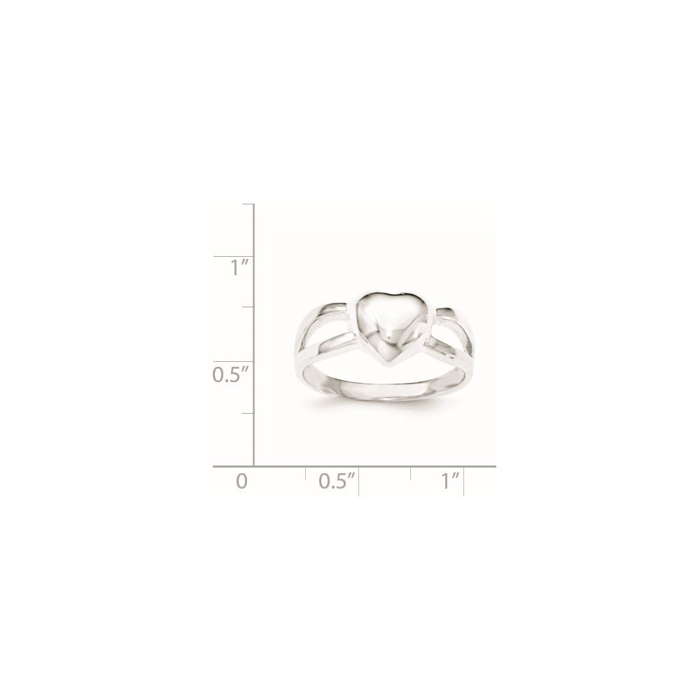 Sterling Silver Polished Heart Ring