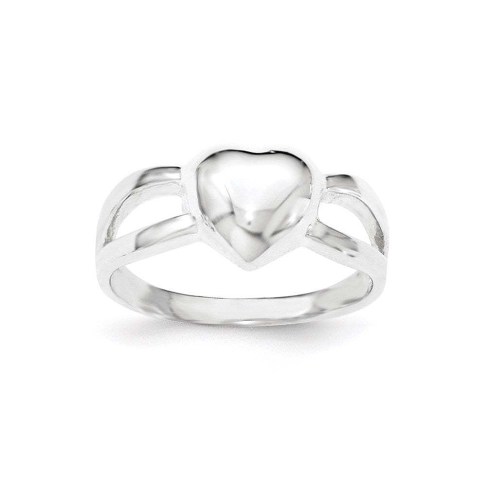 Sterling Silver Polished Heart Ring