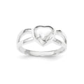 Sterling Silver Polished Heart Ring