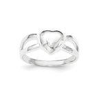 Sterling Silver Polished Heart Ring