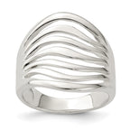 Sterling Silver Polished Wave Ring