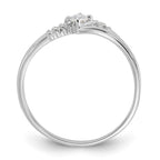 Sterling Silver Rhodium-plated and CZ Ring