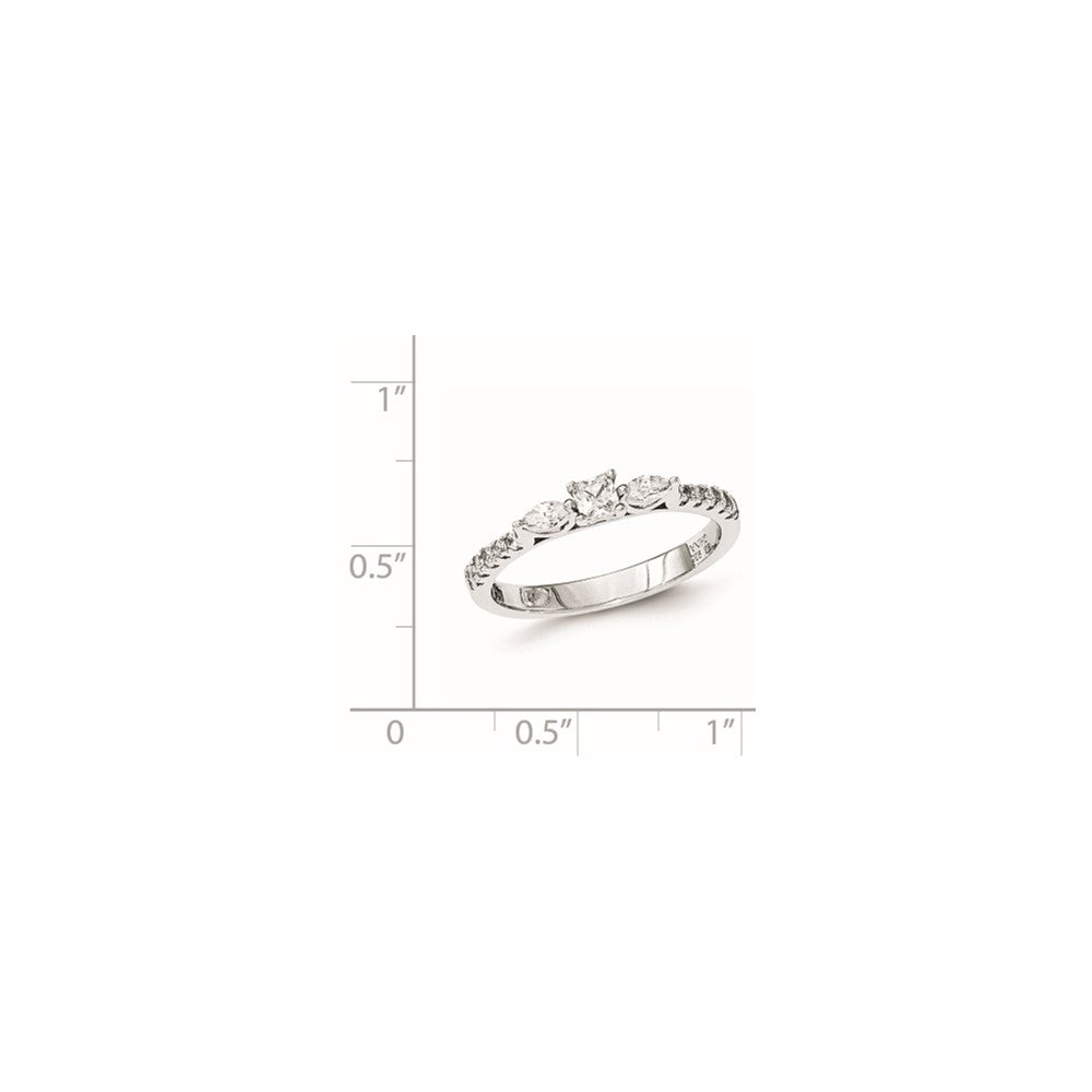 Pure Fire Sterling Silver CZ Ring
