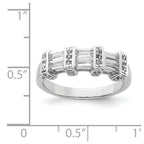 Sterling Silver Polished Rhodium Plating CZ Ring