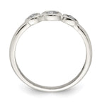 Sterling Silver Polished CZ Ring