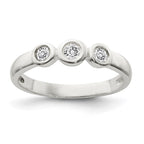 Sterling Silver Polished CZ Ring