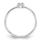 Sterling Silver Rhodium-plated Polished CZ Circle Ring