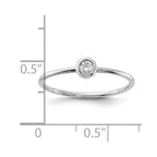 Sterling Silver Rhodium-plated Polished CZ Circle Ring