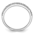 Sterling Silver Rhodium-plated Polished CZ Ring