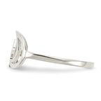 Sterling Silver Polished Star & Moon Ring