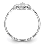 Sterling Silver Rhodium-plated Polished Fleur De Lis Ring