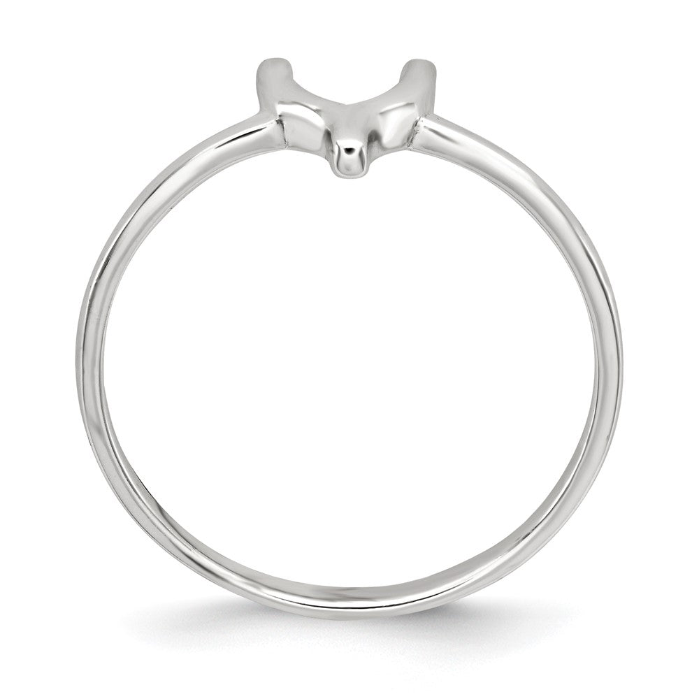 Sterling Silver Polished Wishbone Ring