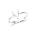 Sterling Silver Polished Wishbone Ring
