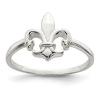 Sterling Silver Polished Fleur De Lis Ring