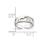 Sterling Silver Foot Print Toe Ring