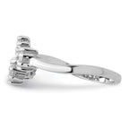 Sterling Silver Rhodium-plated w/ CZ Ring