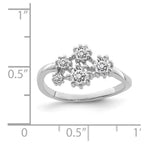 Sterling Silver Rhodium-plated w/ CZ Ring