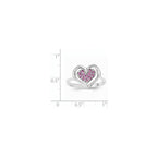 Sterling Silver & Rhodolite Garnet Heart Ring