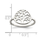 Sterling Silver Polished Tree Ring