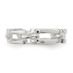 Sterling Silver Polished Fancy Link Ring