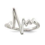 Sterling Silver Polished Fancy Heartbeat Ring