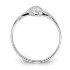 Sterling Silver Rhodium-plated Polished Elephant Ring
