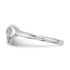 Sterling Silver Rhodium-plated Polished Elephant Ring