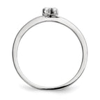 Sterling Silver Rhodium-plated CZ Heart Clover 3 Ring Set