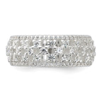 Sterling Silver Polished CZ Ring