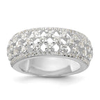 Sterling Silver Polished CZ Ring