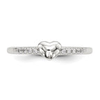 Sterling Silver CZ Heart Ring