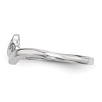 Sterling Silver Rhodium-plated Polished with CZ Ring