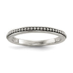Sterling Silver w/14k Antiqued 8mm Button FWC Pearl Set of 3 Rings